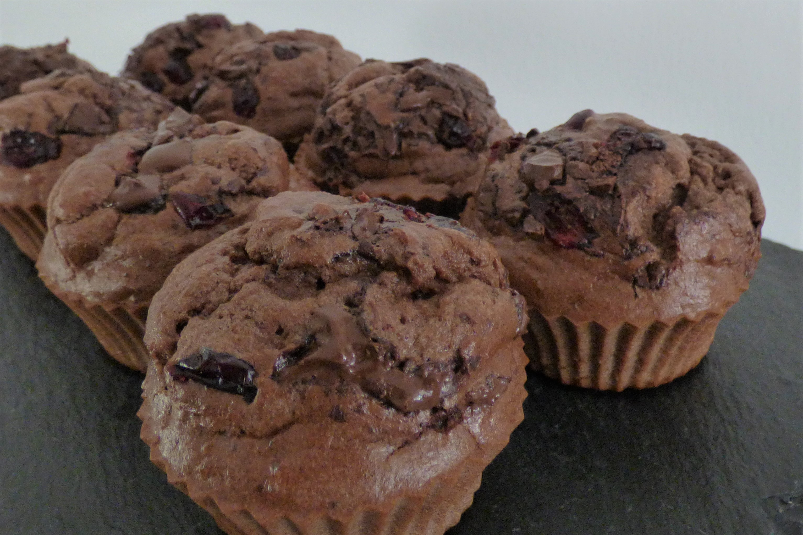 Muffins Protéinés Chocolat Cranberries