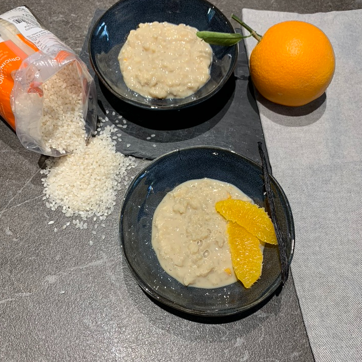 Riz au lait végétal et zestes d&rsquo;orange
