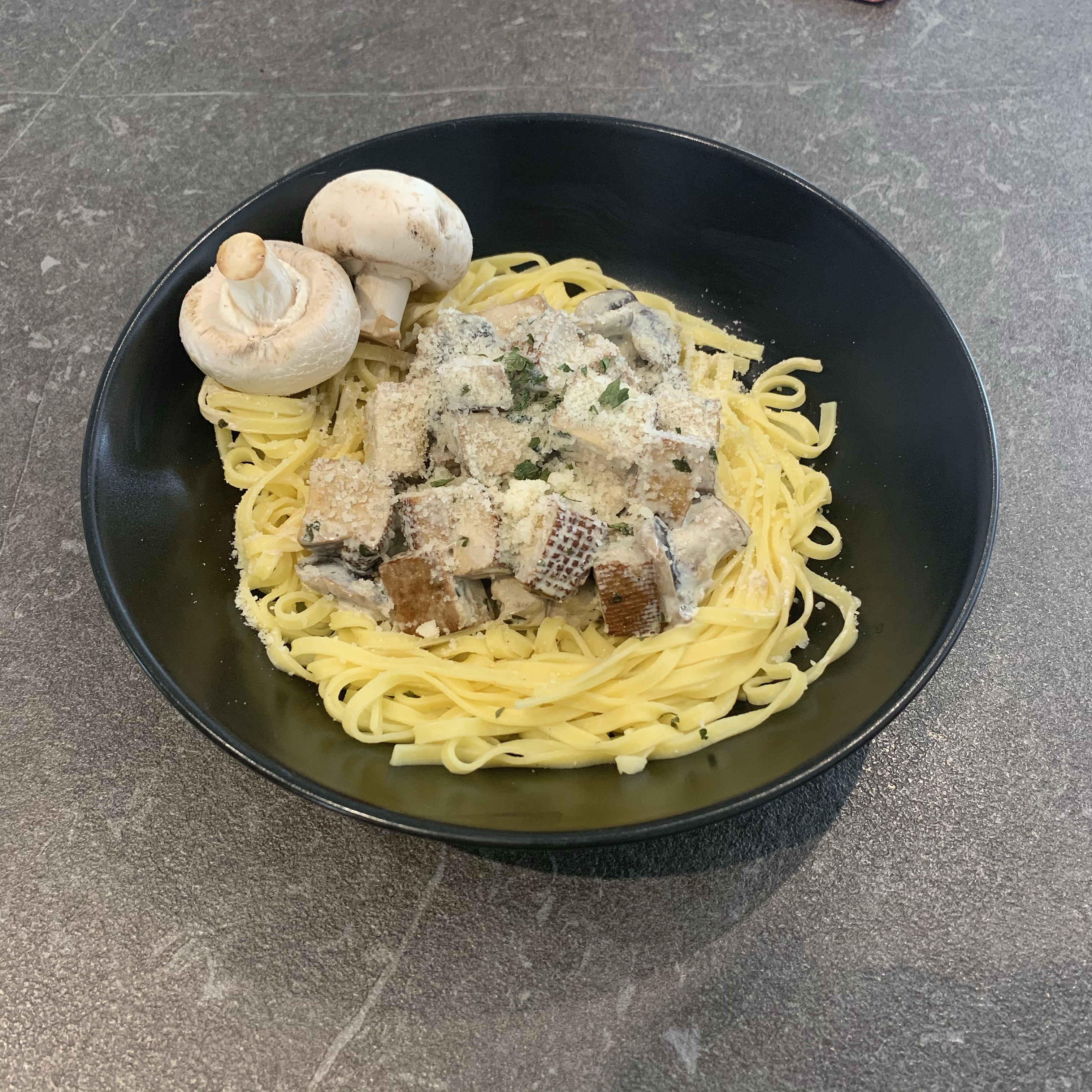 Pâtes aux Champignons et à la crème