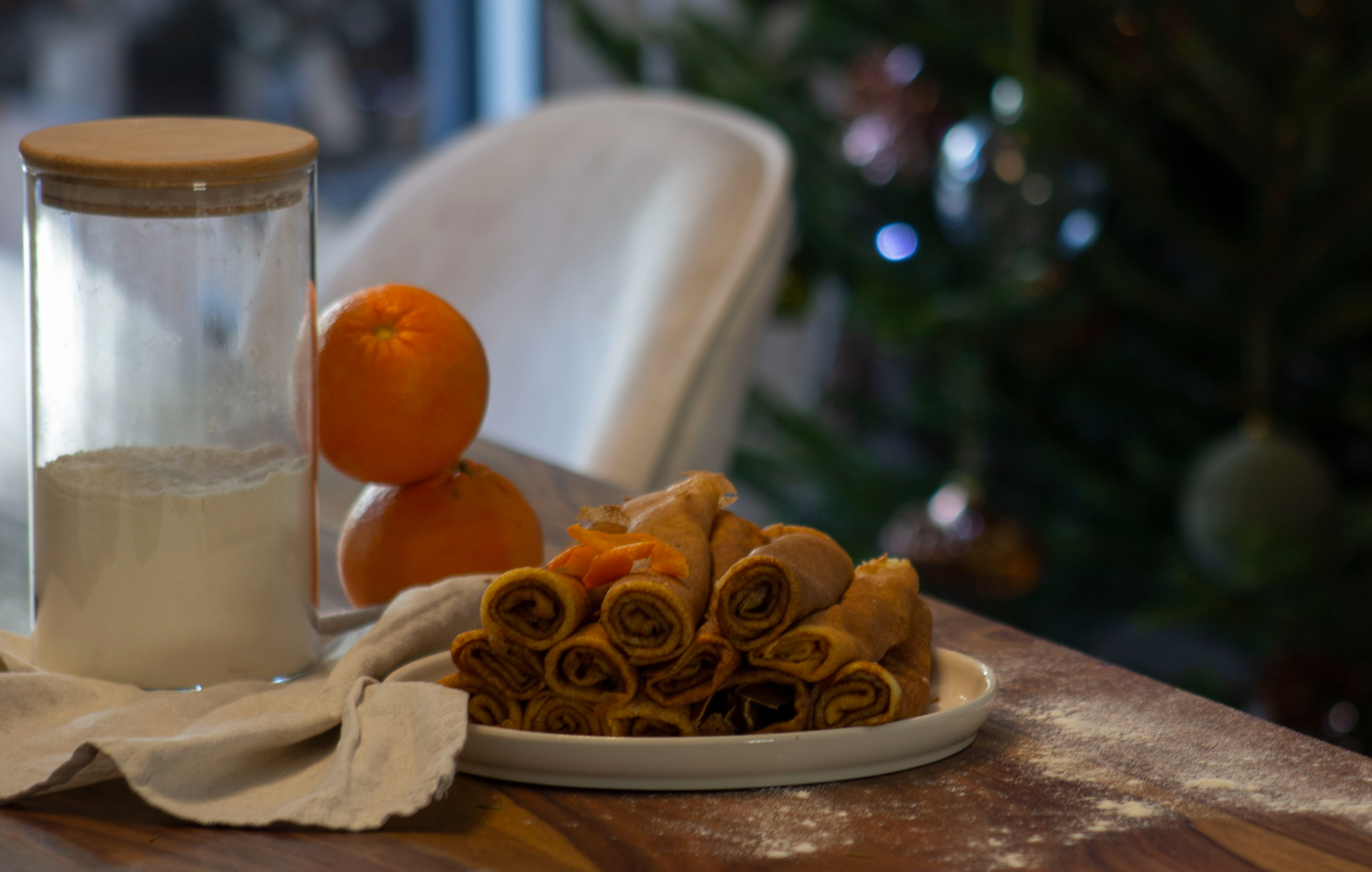 Crêpes de noël à l&rsquo;orange