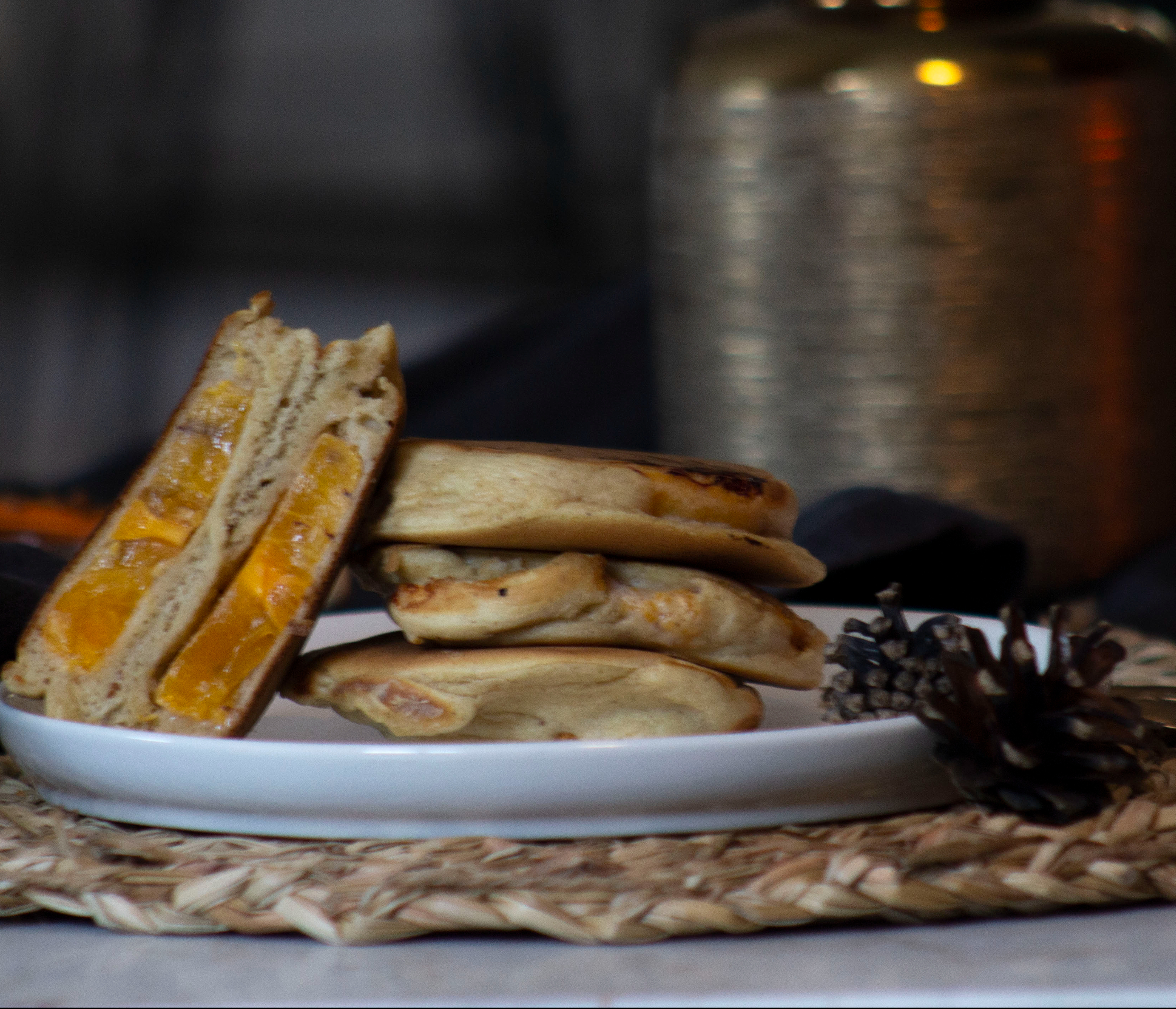 Pancakes de noël au kaki