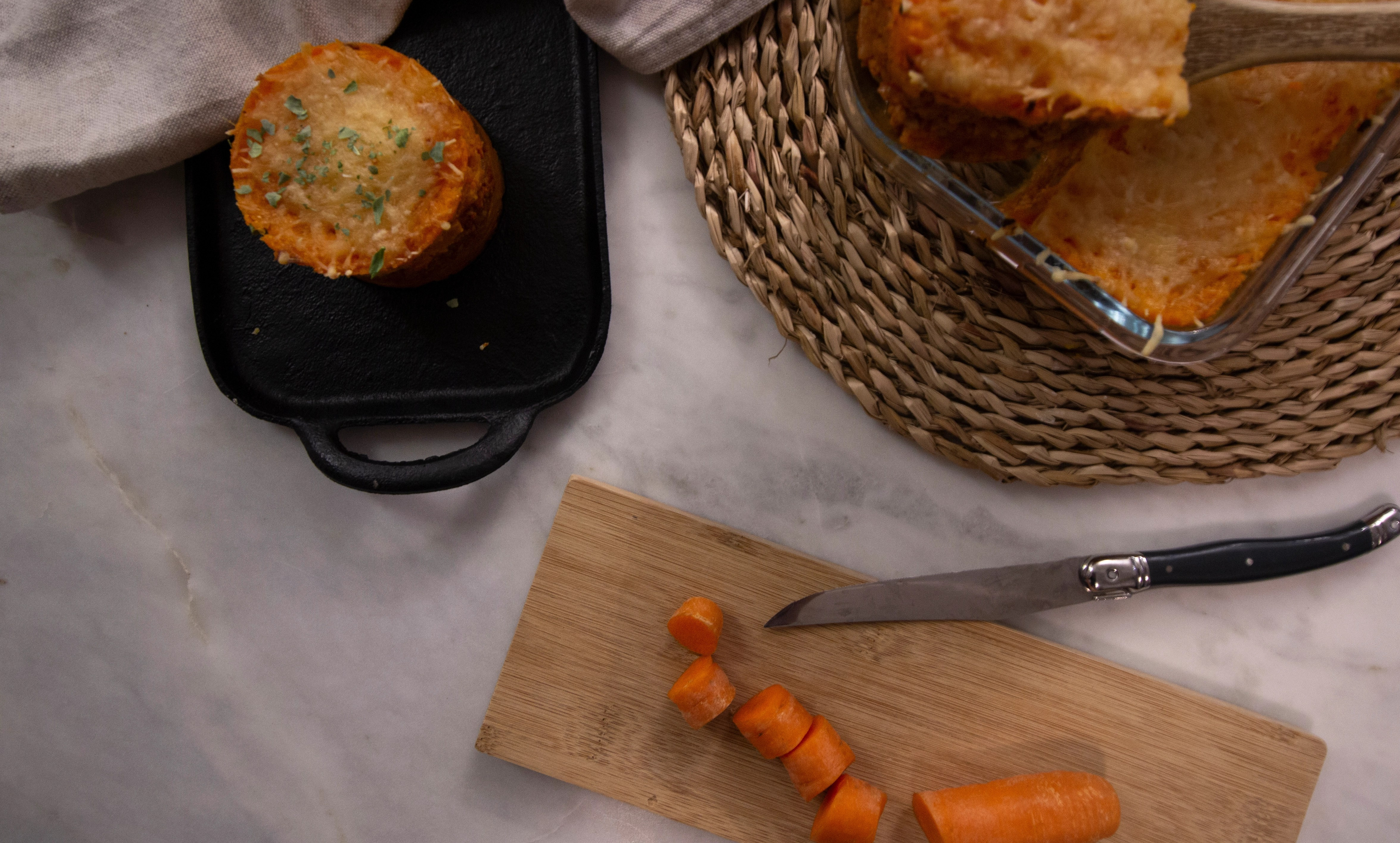 Hachis parmentier patate douce et carotte