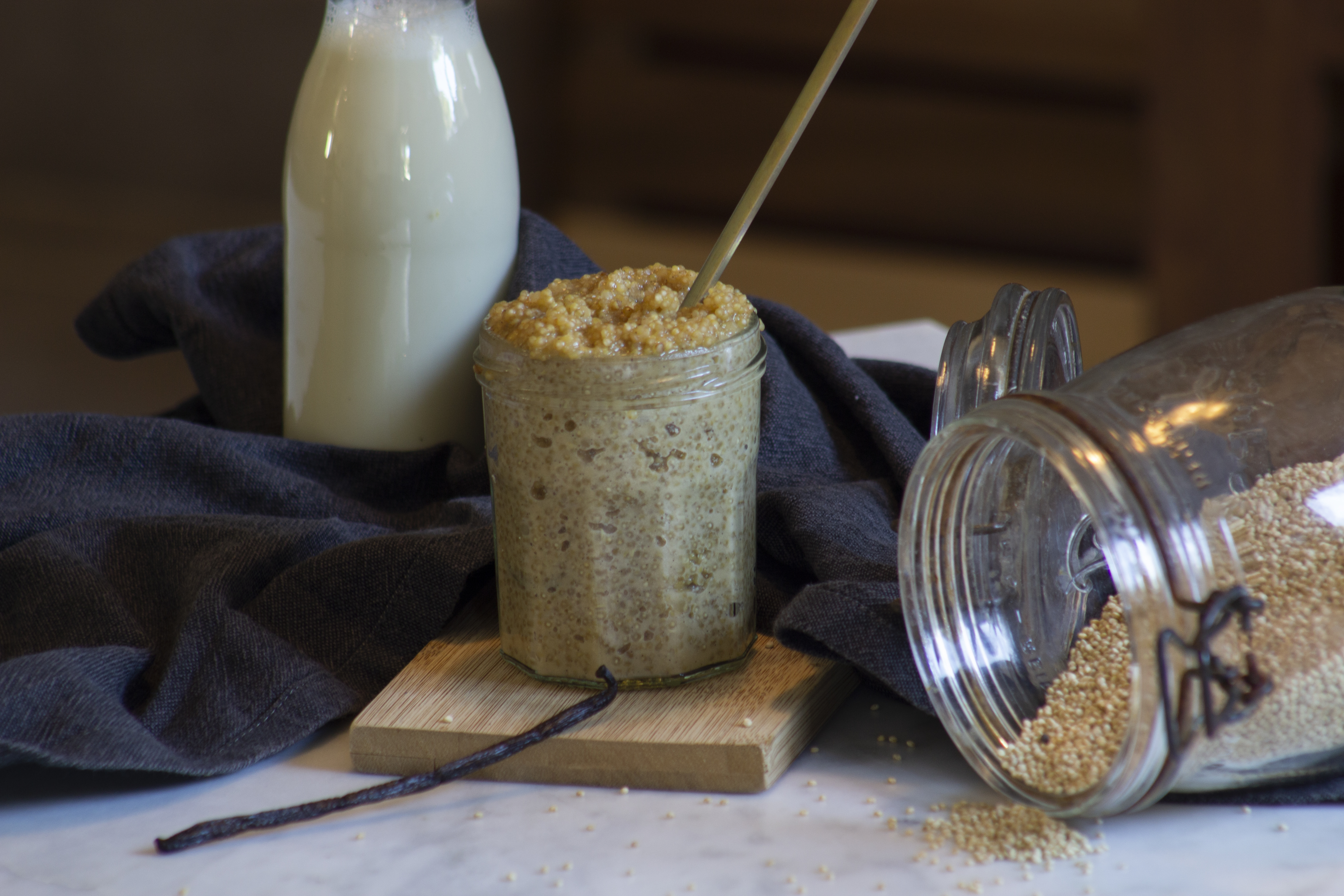 Recette sucrée de quinoa au lait vanille